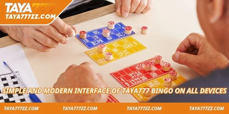 Simple and modern interface of TAYA777 Bingo on all devices