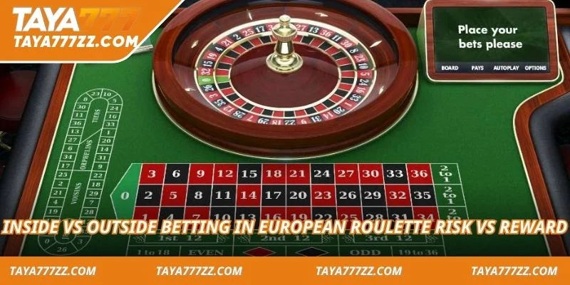 Inside vs outside betting in European Roulette risk vs reward