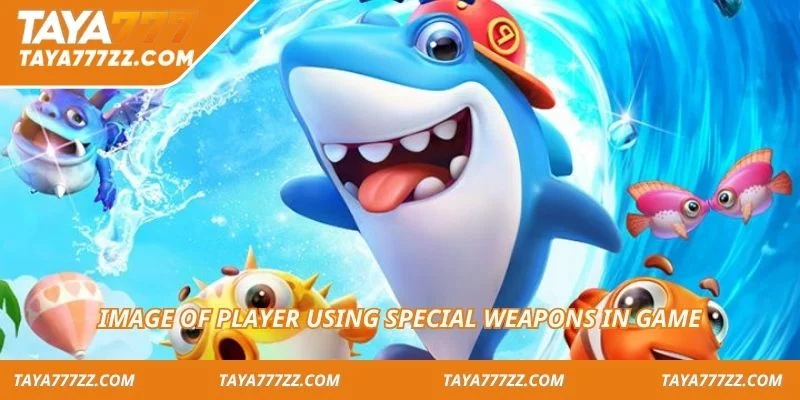 Image of player using special weapons in game